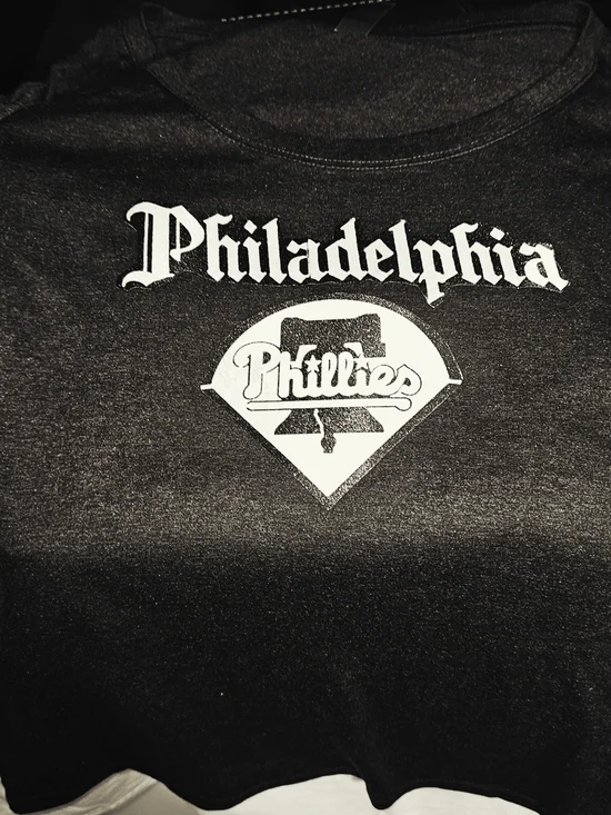 Next Level Apparel Black Philadelphia Phillies Graphic Tee - Picture 4 of 5